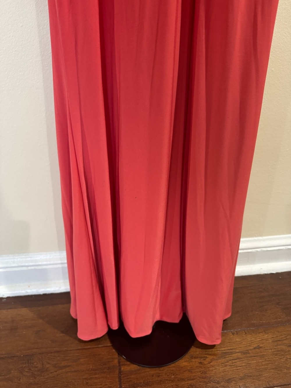 Club L London Alba Coral Maternity Halter Asymmetric Maxi Dress (Size 10) - Picture 7 of 14